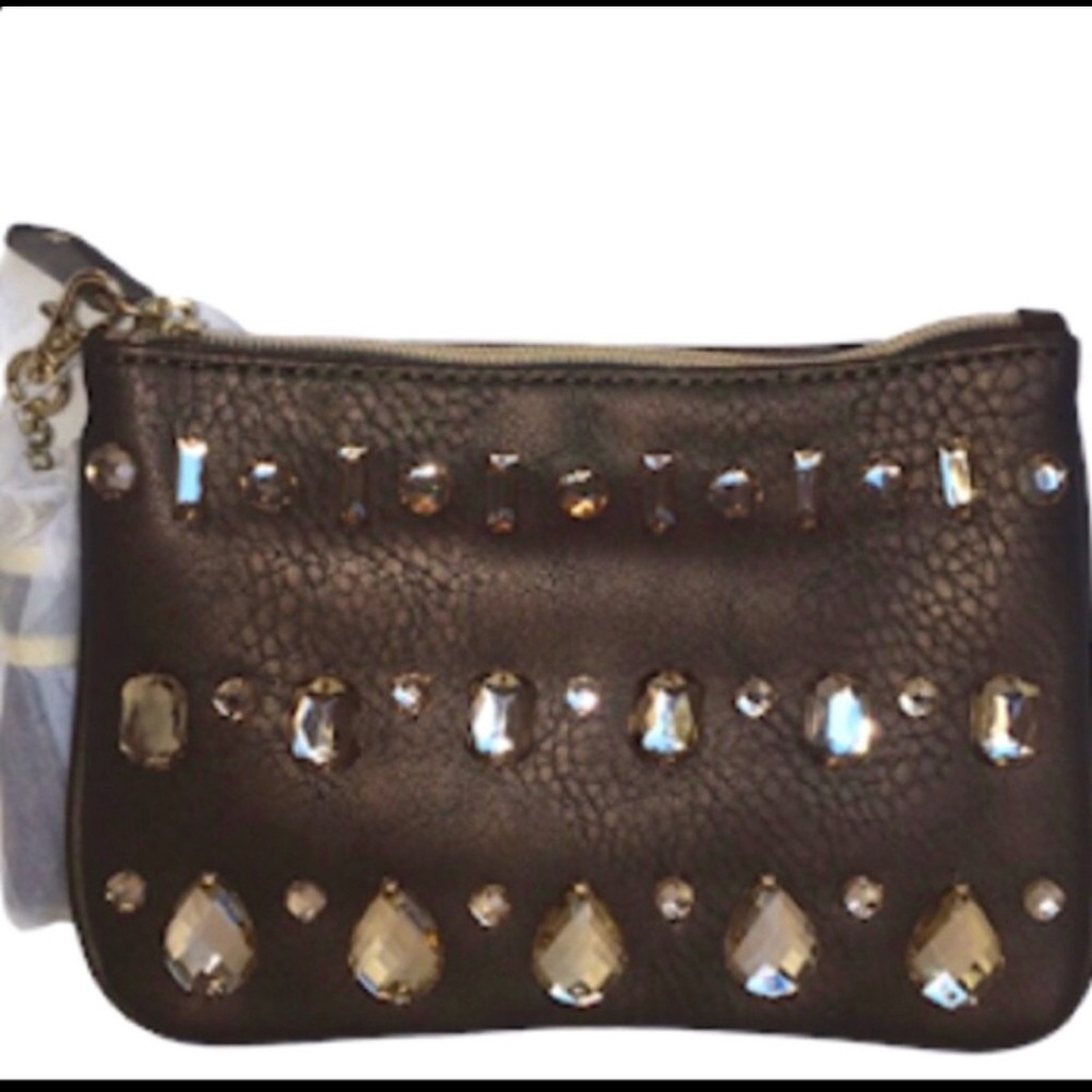 BIG BUDDHA Bronze/Brown Colton Top ZIP Coin Pouch Wallet NWT